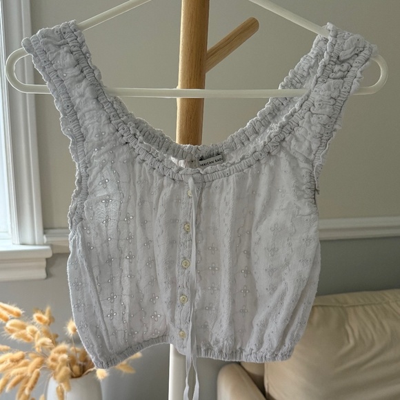 American Eagle Cottagecore Eyelet Top | XS | Romantic White - Picture 1 of 6